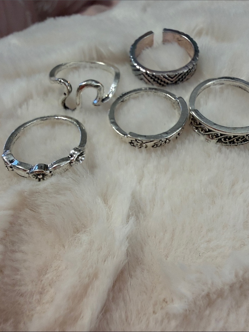 Silver stacking rings